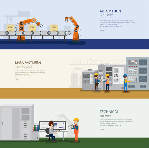 工厂横幅套装图片下载