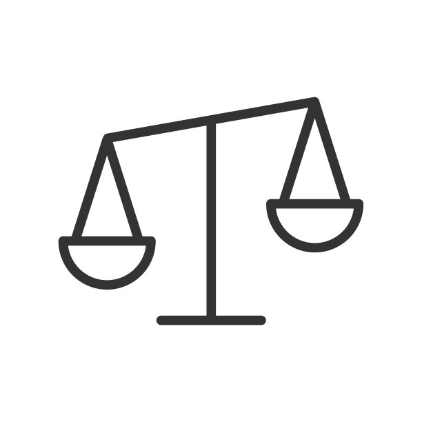 UI网页天平轮廓图标：用于网页、移动设备和用户界面设计的矢量天平图标，白色背景图片下载