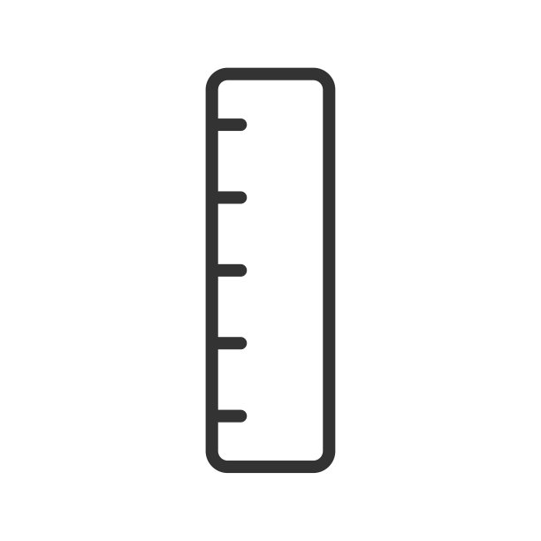 标尺轮廓UI web图标。尺矢量图标为网页，移动和用户界面设计孤立在白色背景图片下载