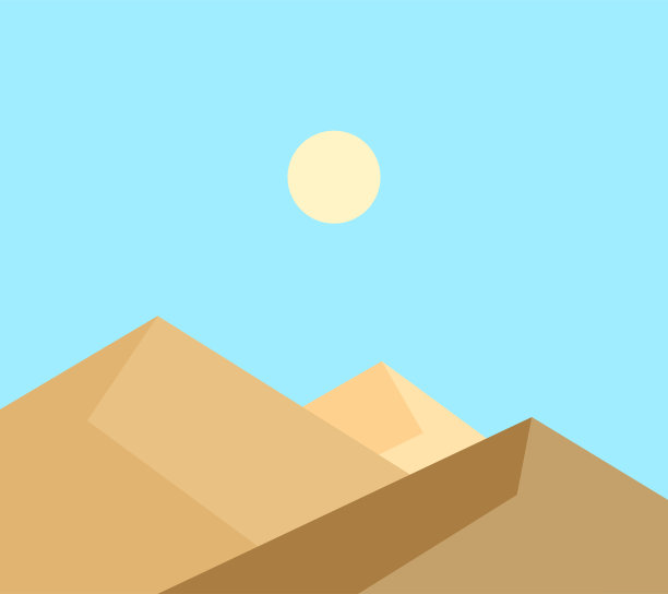 沙漠景观。向量的背景图片下载