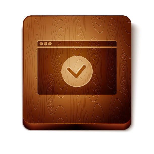 使用HTTPS, SSL图标隔离在白色背景上保护您的站点。网络通信协议。木制方形按钮。矢量图图片下载