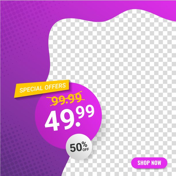 面向网络社交媒体推广的现代销售横幅模板可编辑矢量设计图片下载