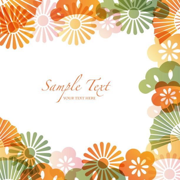 日本图案的背景插图素材图片