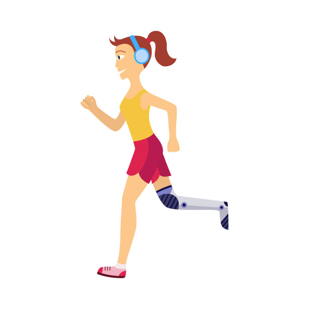 矢量平面未来的仿生假肢图标图片下载