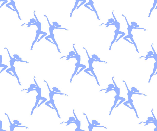芭蕾舞者无缝模式。矢量背景与芭蕾舞者。印刷纺织品，布料，墙纸，剪贴簿图片下载