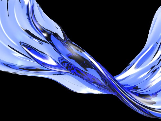 蓝色纯水液体飞溅图片下载