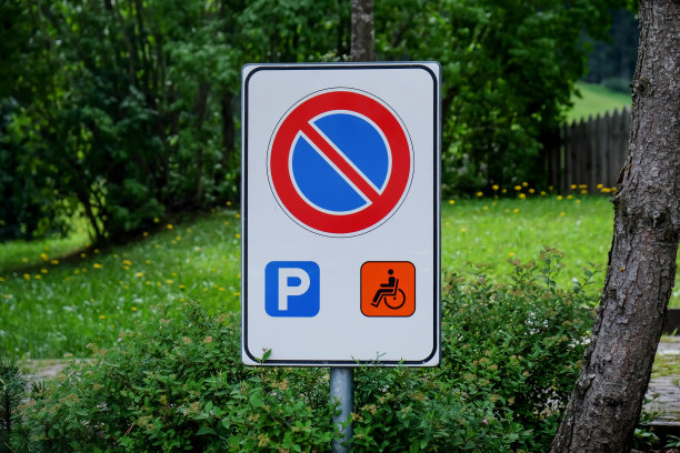 预留的伤残人士停车标志图片下载