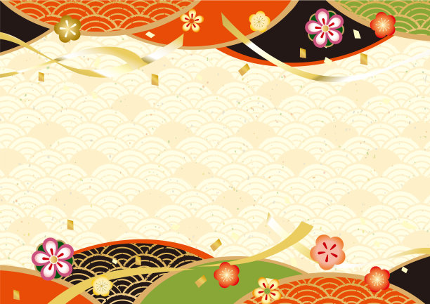 日本图案背景材料为日本梅子图片下载