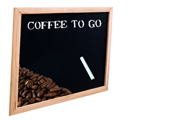 咖啡豆作为黑板的背景图片下载