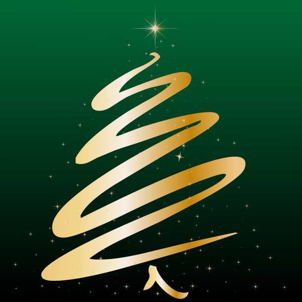 3d插图抽象冷杉树图片下载