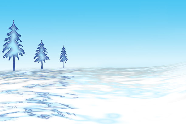 蓝色的冬季景观图形作为横幅图片下载