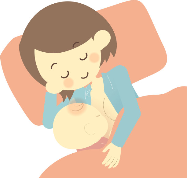 撒谎的妈妈和哺乳的婴儿图片下载