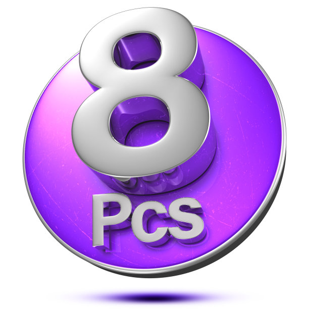 8个人电脑3 d。(剪切路径)。图片下载