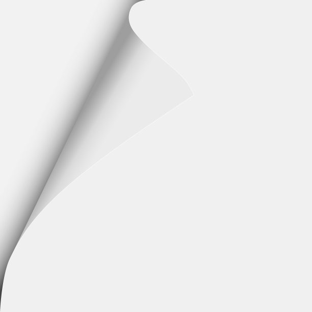 矢量纸与卷曲的左上角和柔和的阴影图片下载
