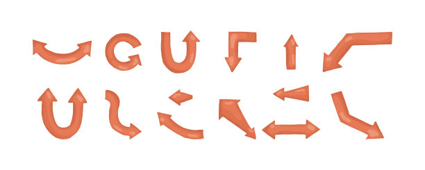 红色箭头图标集图片下载