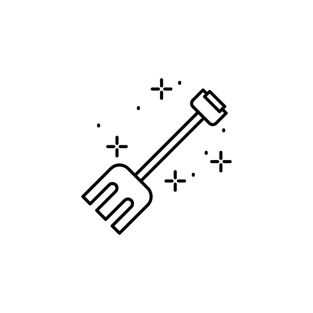 耙子工具图标：骑马元素图片下载