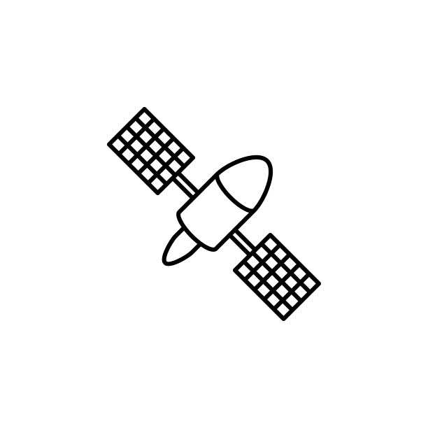 卫星技术新图标，卫星细线元素图片下载