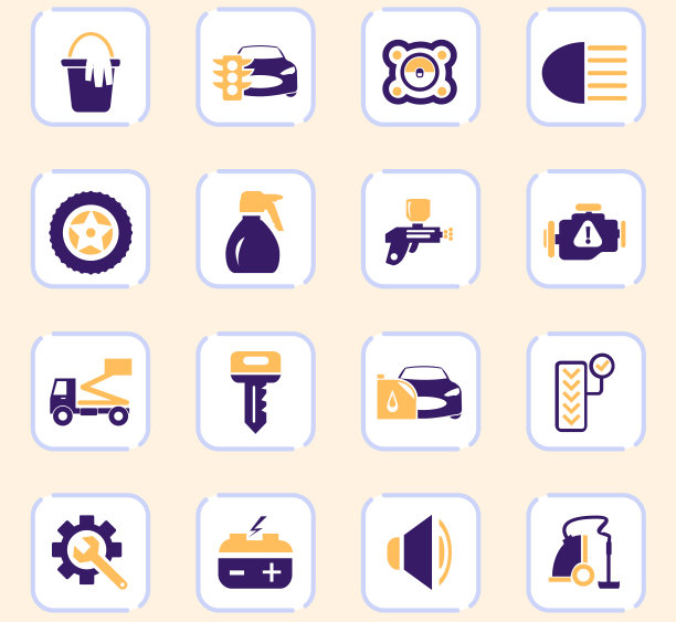 汽车商店图标集图片下载