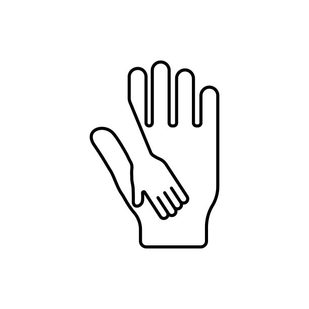 大人和孩子的手，传递爱。图片下载