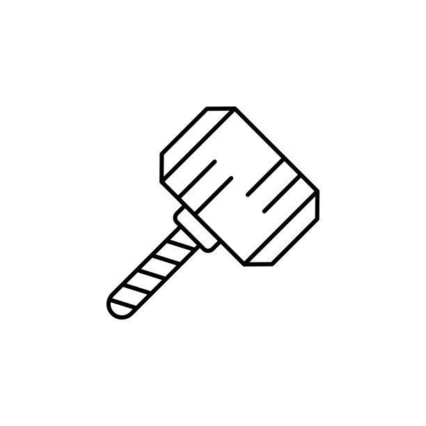 历史：锤子图标，用于UI和UX的细线轮廓矢量历史图标图片下载