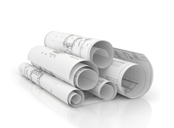 规划建设项目，计划在行孤立的3d插图图片下载