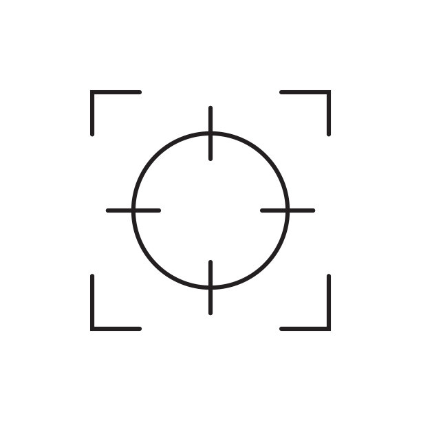 相机聚焦镜头矢量图标孤立在白色背景图片下载