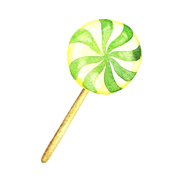 圣诞糖果放在木棍上。条纹薄荷棒棒糖孤立在白色。图片下载