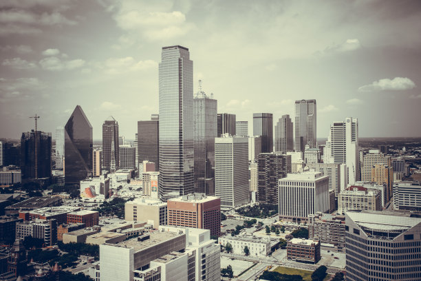 天际线德克萨斯州达拉斯在阳光灿烂的一天图片下载