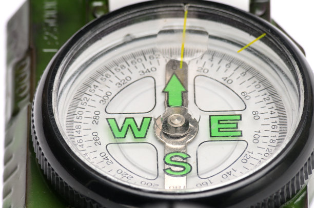 用于在白色背景上导航的指南针图片下载