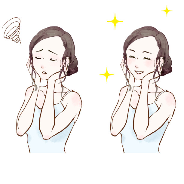 一个女人和一套取悦女人的插图素材图片