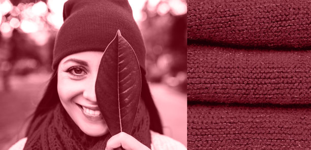 骑自行车红色。彩通时尚色彩2019-2020秋冬图片下载