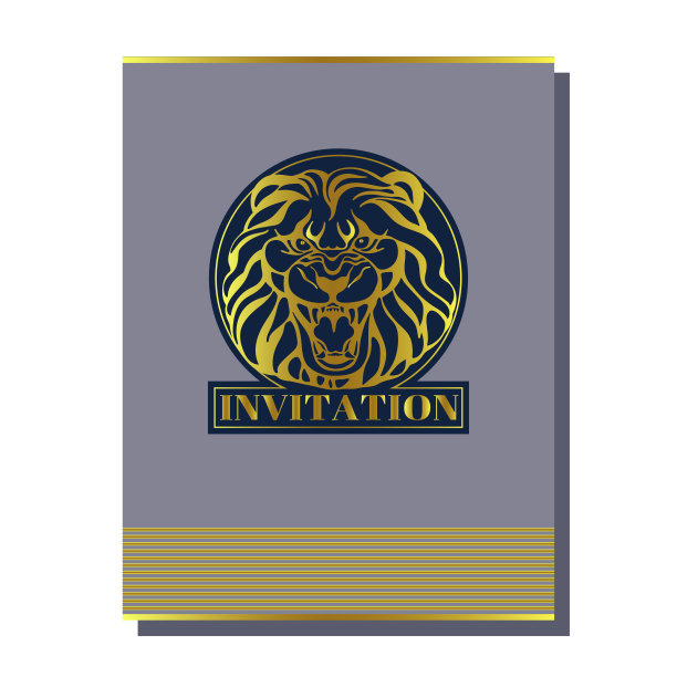 贺卡模板设计与外来野猫。设计横幅，传单，邀请，海报，网站或贺卡。矢量图图片下载