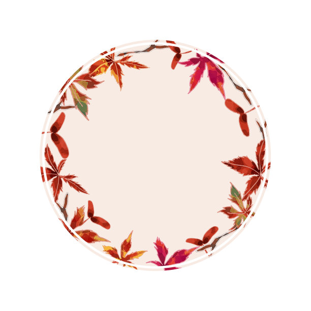 秋天的落叶/秋天/植物帧/背景(向量)图片下载