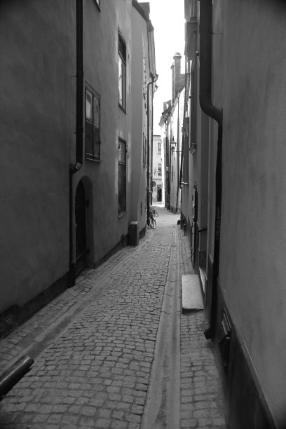 胡同与自行车图片下载