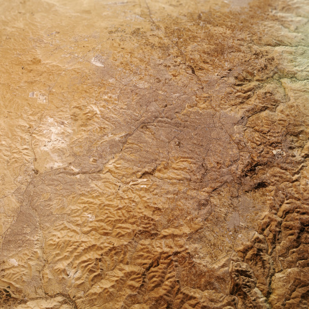 安曼约旦3D渲染Topo景观视图从2019年10月北部图片下载