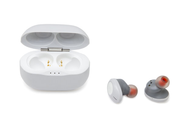 白色背景无线耳机素材图片