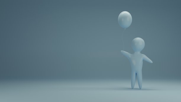 背景派对气球3D渲染图片下载