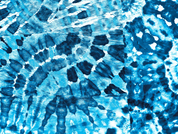 水彩画。扎染脏滴。混乱的背景染色。绿松石液体油艺术模板。时尚面料水彩画。绿松石扎染脏横幅。图片下载