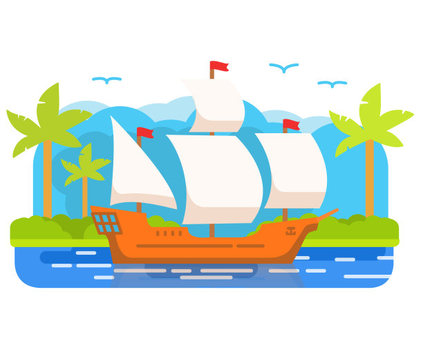 帆船。夏季海上风景。图片下载