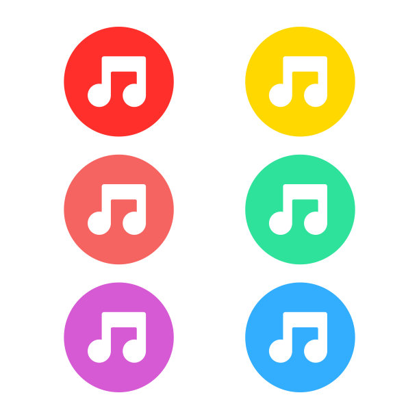 音乐笔记按钮图标设置图片下载