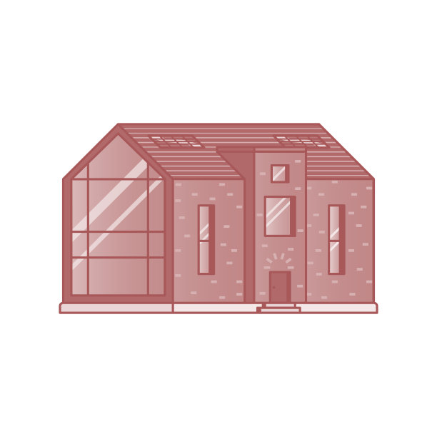 白色背景上的现代小屋图片下载