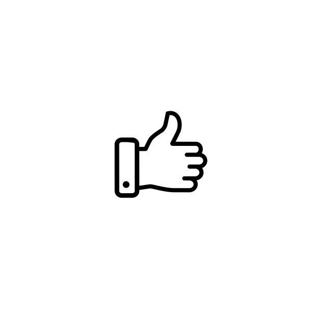 点赞图标，竖起大拇指矢量图，社交媒体，商业认可概念，扁平按钮，Facebook点赞图片下载