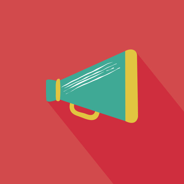 喇叭图标在平面风格的设计卡的儿童电影俱乐部。图片下载