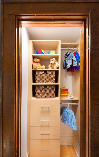 住宅儿童卧室的衣柜设计素材图片