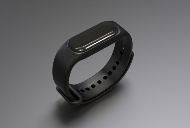 健身带品牌和模拟模板。3 d渲染插图。图片下载