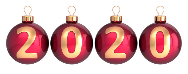 2020年新年用金枣装饰圣诞球图片下载