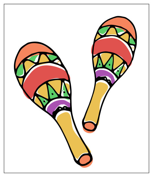 带沙球的矢量贺卡。卡通彩色孤立对象在白色背景。彩色手绘插图。图片下载