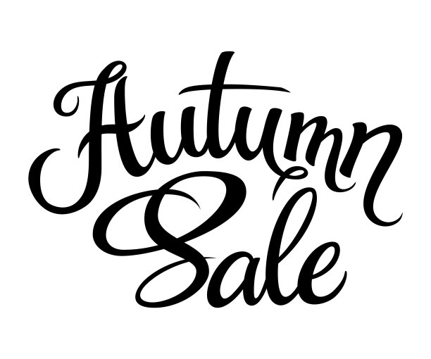 手绘刻字秋季大拍卖图片下载