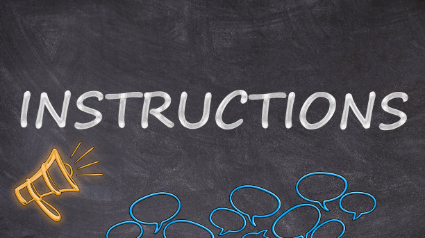 用扩音器和泡泡语写在黑板上的说明图片下载