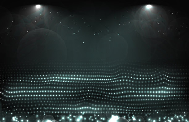 抽象流辉光线粒子在黑色背景图片下载